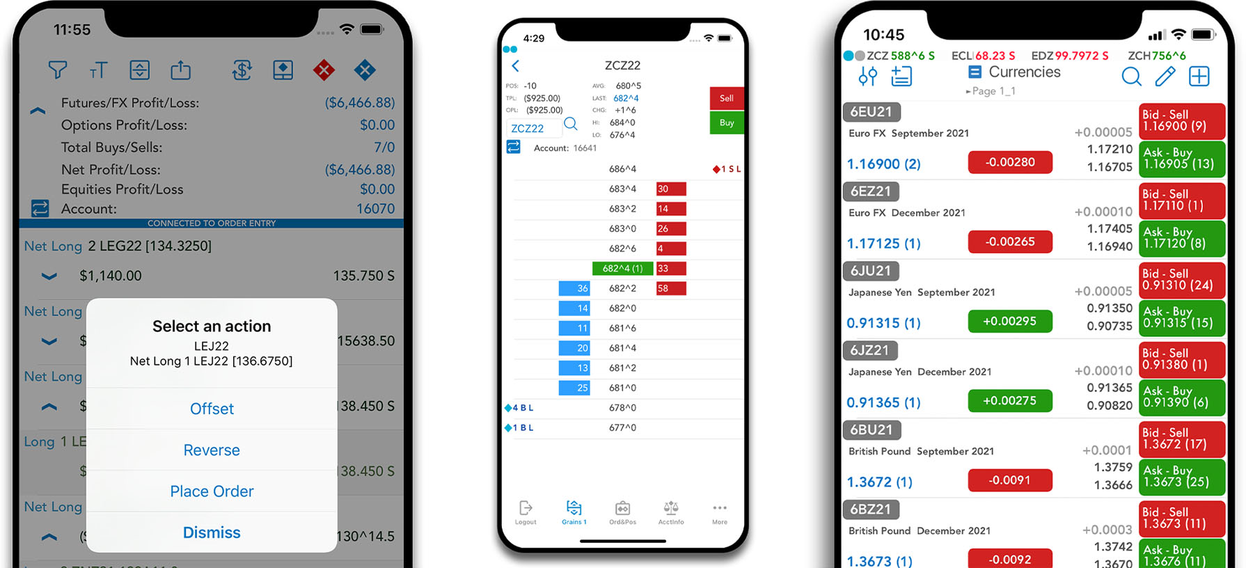 Quick Screen Trading Mobile App for Android and iOS Real-time data and charts, advanced trading tools