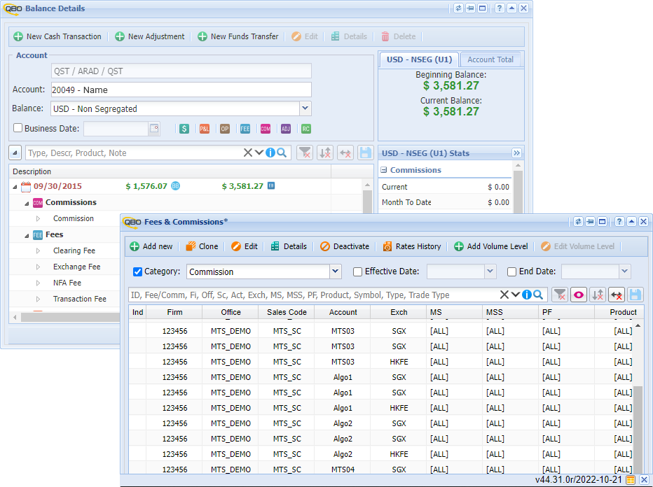 Quick Back Office (QBO) Quick Suite Trading