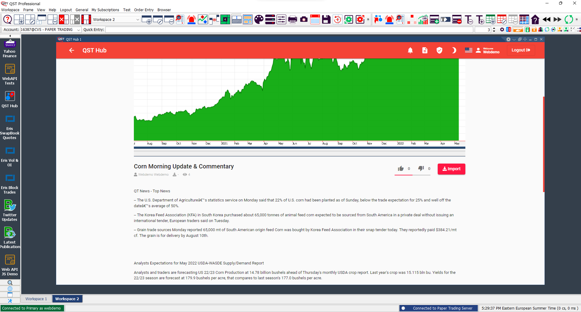 QST Hub Trading Software Posting